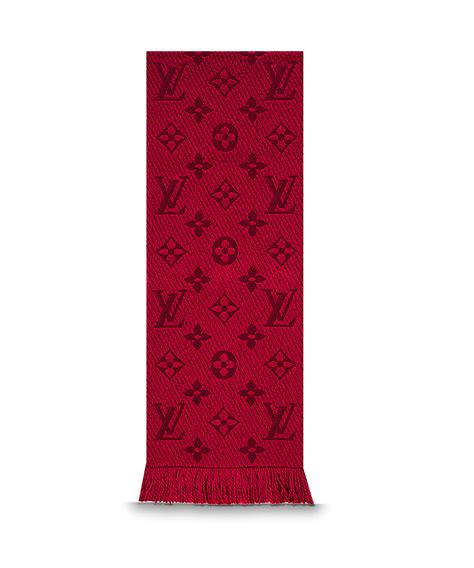 louis vuitton red scarf|louis vuitton denim scarf.